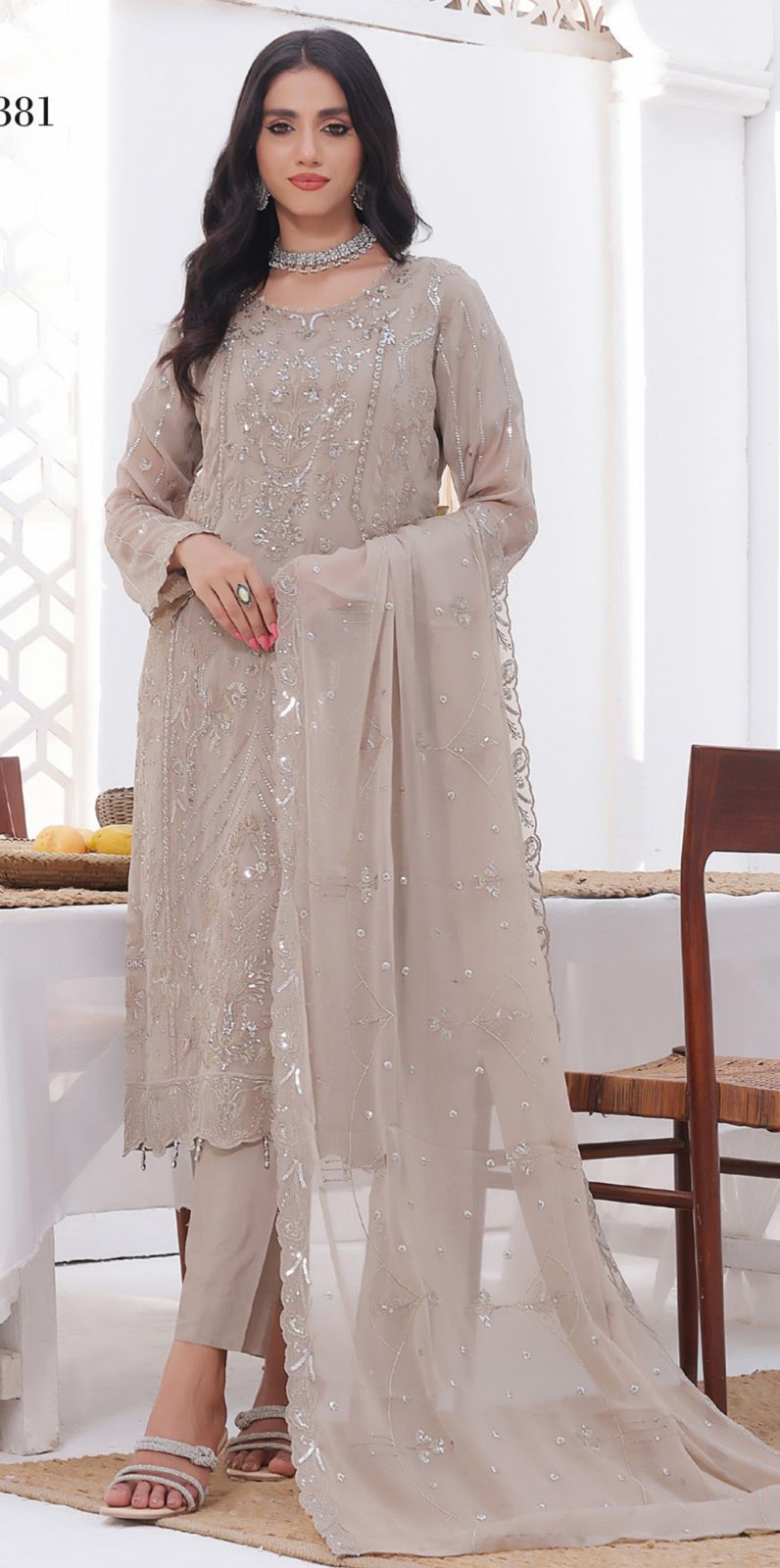 Fancy & Exclusive Embroidered Chiffon Semi-Stitched