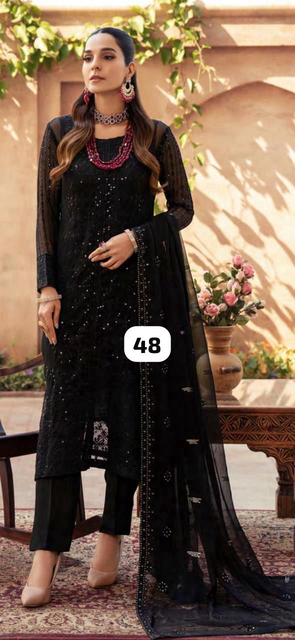 Merakish luxury chiffon black color